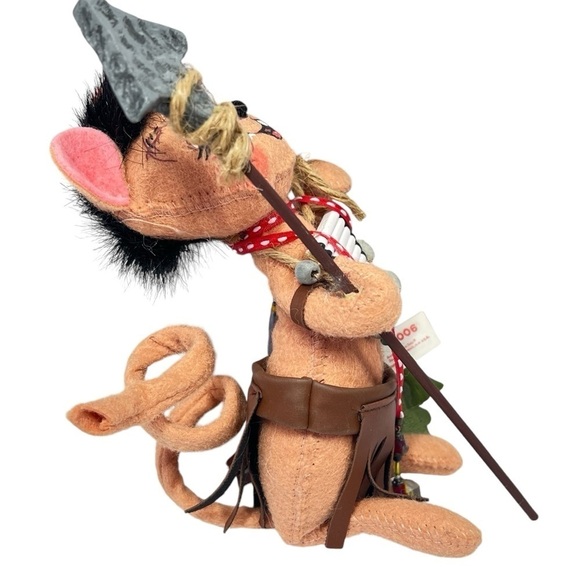 NWOT ANNALEE Native American Indian Boy 6" Mouse with String of Fish 2006 - Picture 5 of 12